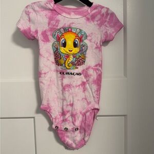 Curaçao Pink Tie-Dye Kids One Piece